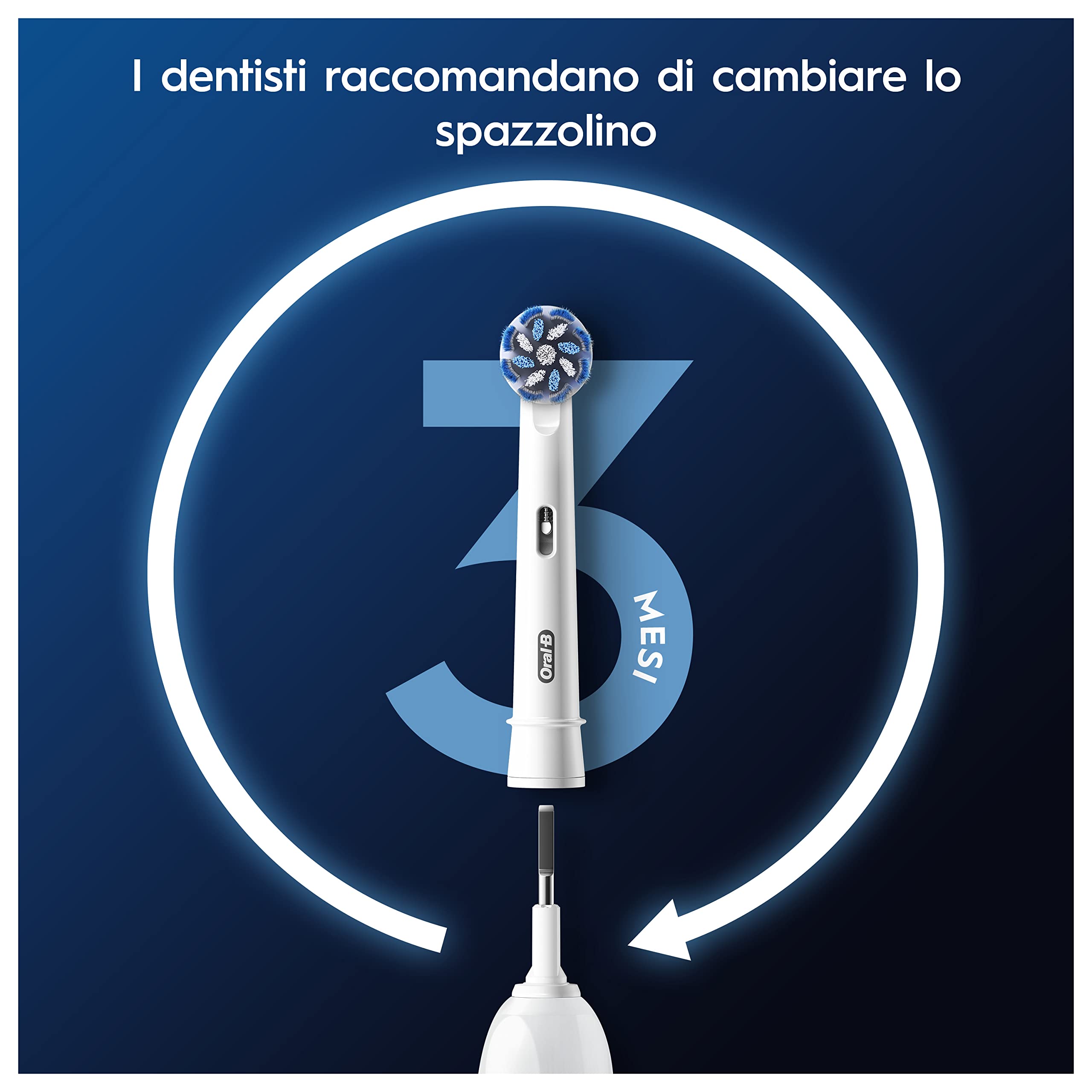 Oral-B Testine di Ricambio Pro Sensitive Clean, Bianche, 8 Ricambi - 8 Testine di Ricambio per Spazzolino Elettrico, Rotonde Originali, Confezione Adatta alla Buca delle Lettere