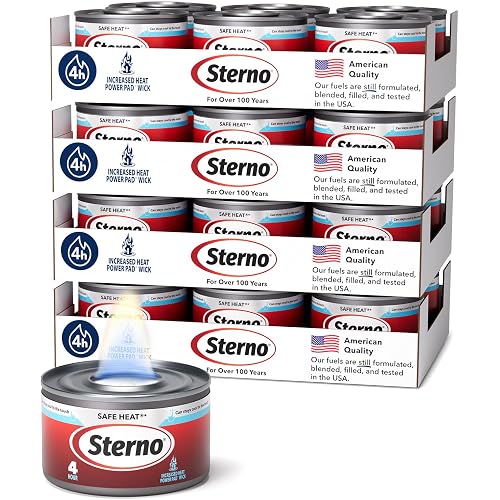 Sterno Safe Heat PowerPad Chafing Fuel, 4-Hour Burn, 24 Pack