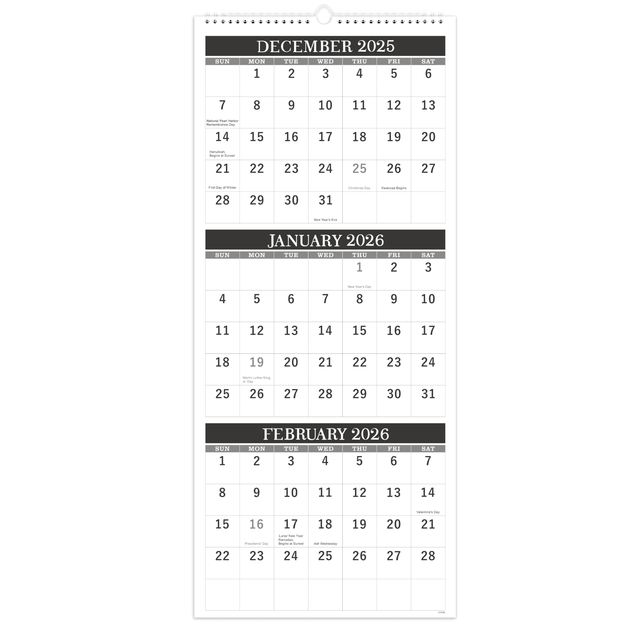 Amazon.co.jp: 2026年カレンダー - 3か月壁掛けカレンダー 2026年1月