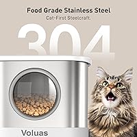 Vista 3 de VOLUAS Comederos Automáticos para Gatos para Dos Gatos, Comedero para Mascotas de Acero Inoxidable de 5L para Gatos y Perros, Comedero Cronometrado
