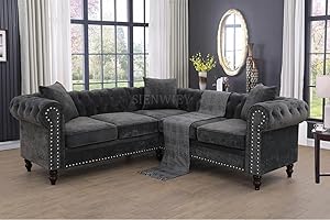 Chesterfield Sectional Sofa: Indulge in Comfort and Elegance with the Deep 80...