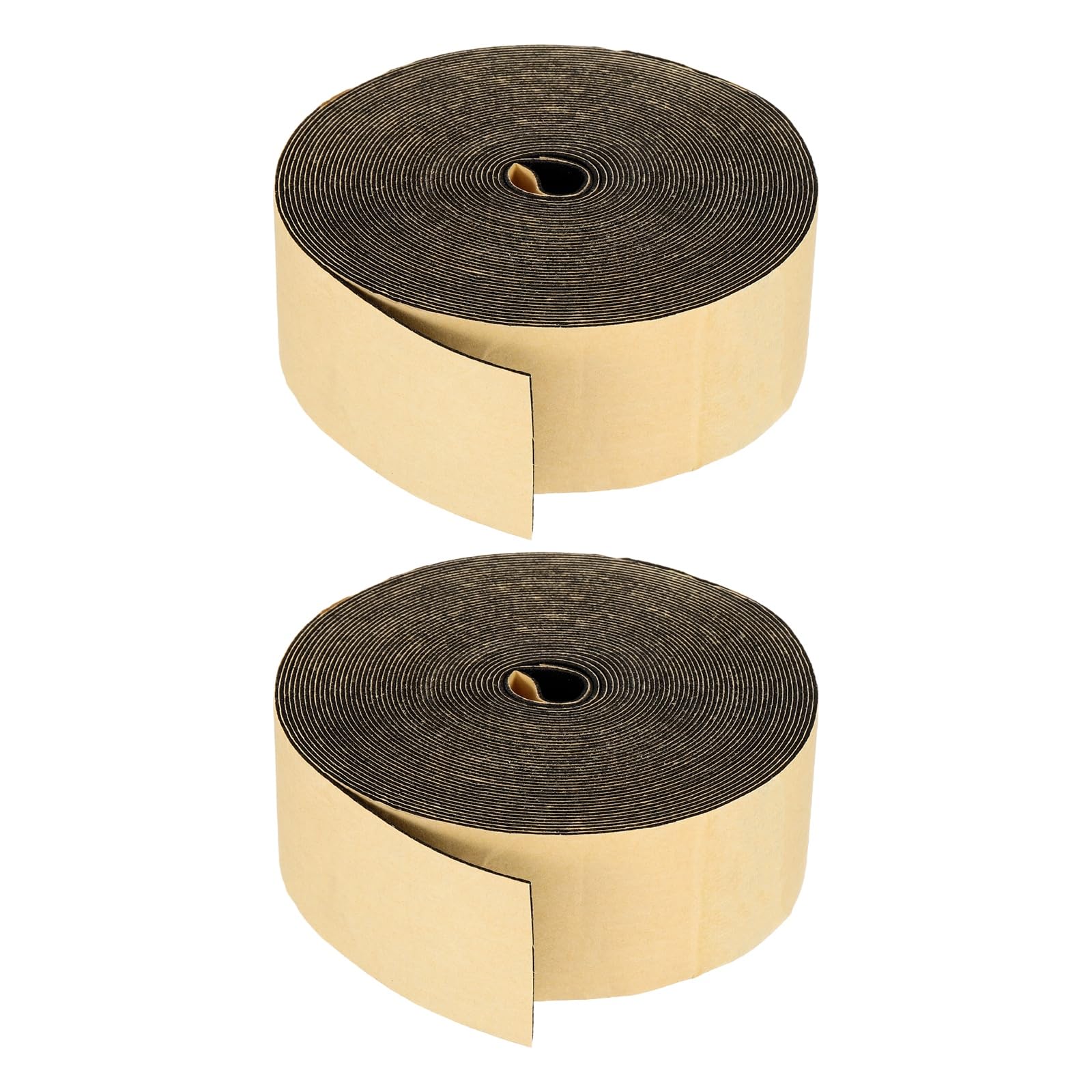 PATIKIL Foam Insulation Tape, 2Pcs 50mm W x 1mm t x 10 Meter Self Adhesive Weather Stripping Door Seal Strip for Door Window Air Conditioning, Black