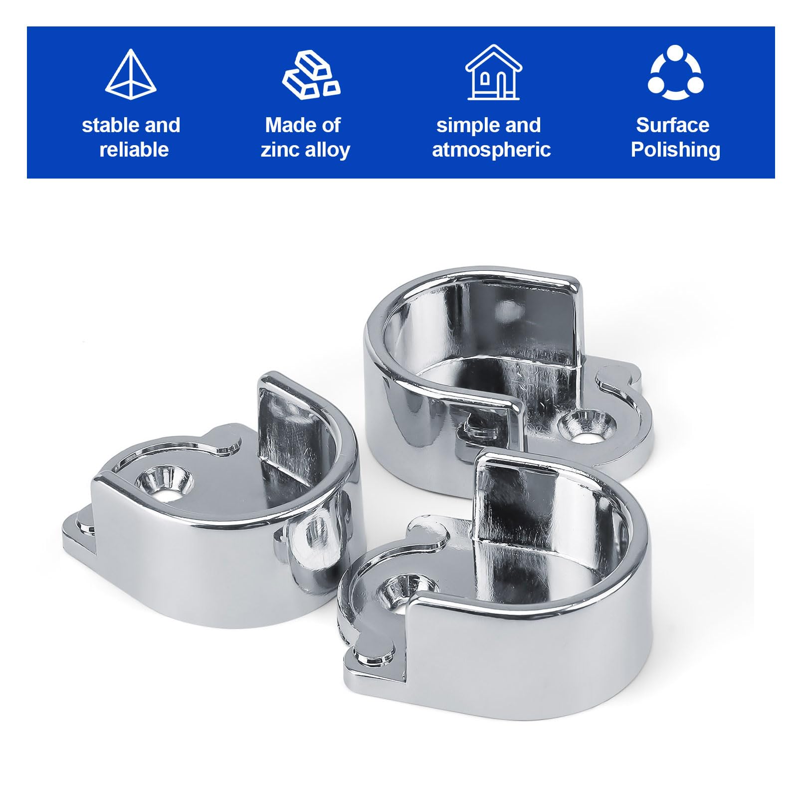 PORTE-POTEAU DE GARDE-ROBE Supports Tringle Douche Pour Mur Placard EUR 9,78 - PicClick FR