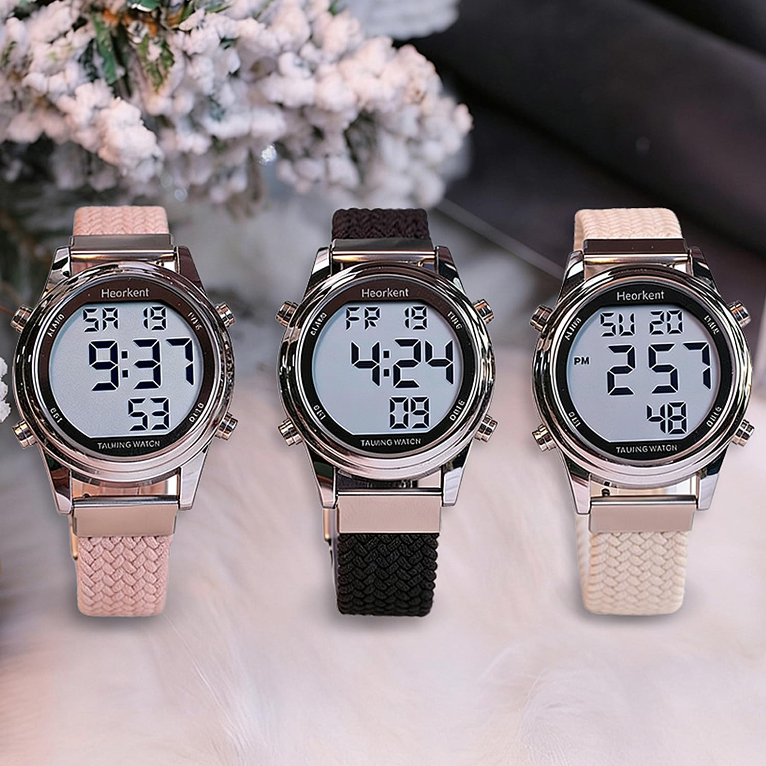 Hearkent Reloj Digital Grande en español para Mujer, fácil de Leer
