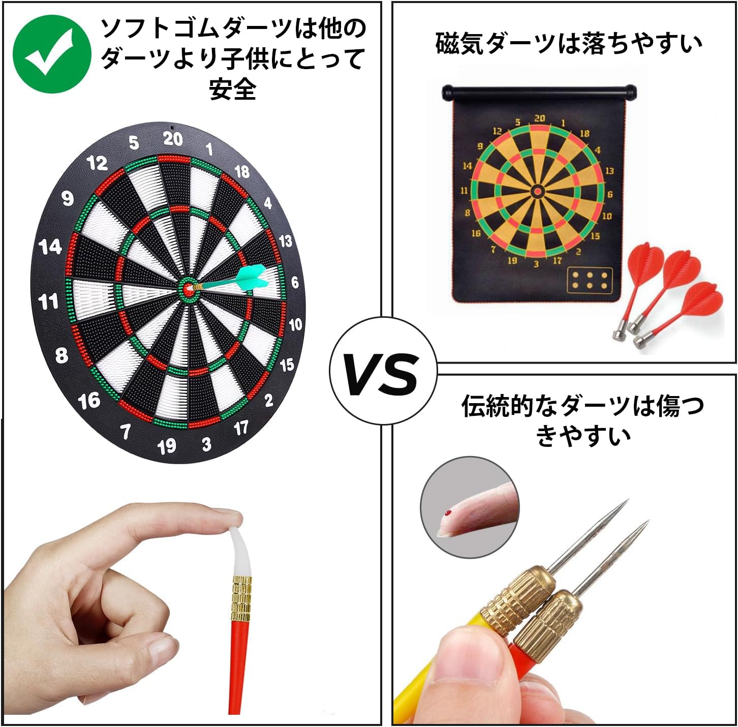 Amazon.co.jp: BKJANYO ダーツボード +6本のダーツ 壁掛け/テーブルに