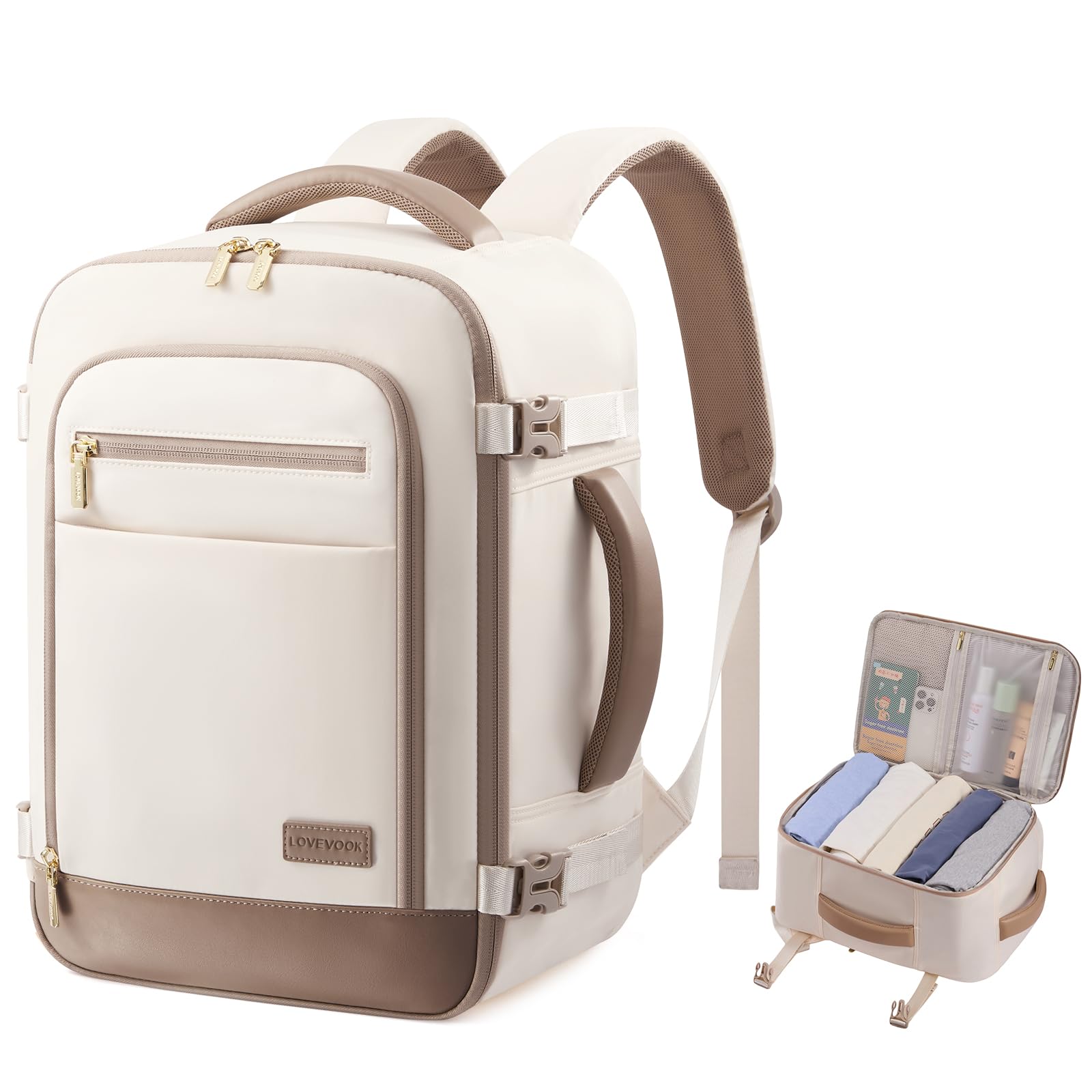 LOVEVOOK Ryanair Handgepäck 40x30x20, Handgepäck Rucksack Tasche, Reiserucksack Damen, Carry On Hand Luggage Underseat Laptop Travel Backpack Cabin Bag 20L