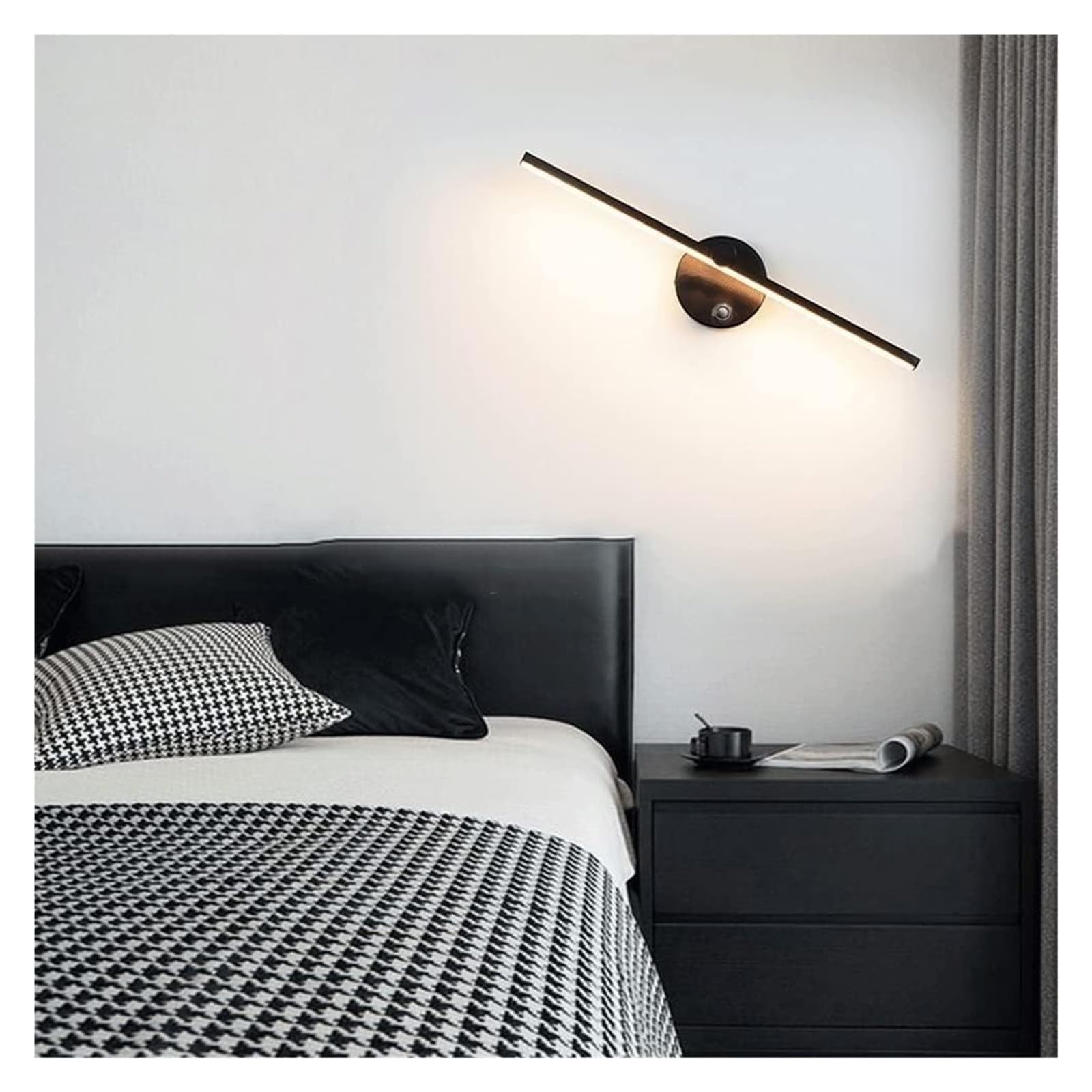 Lampada da parete Lampada da specchio semplice a LED Lampada da bagno lineare regolabile con interruttore Cornice for trucco da 8 W Illuminazione for immagini Rotazione di 300 ° Illuminazione frontale
