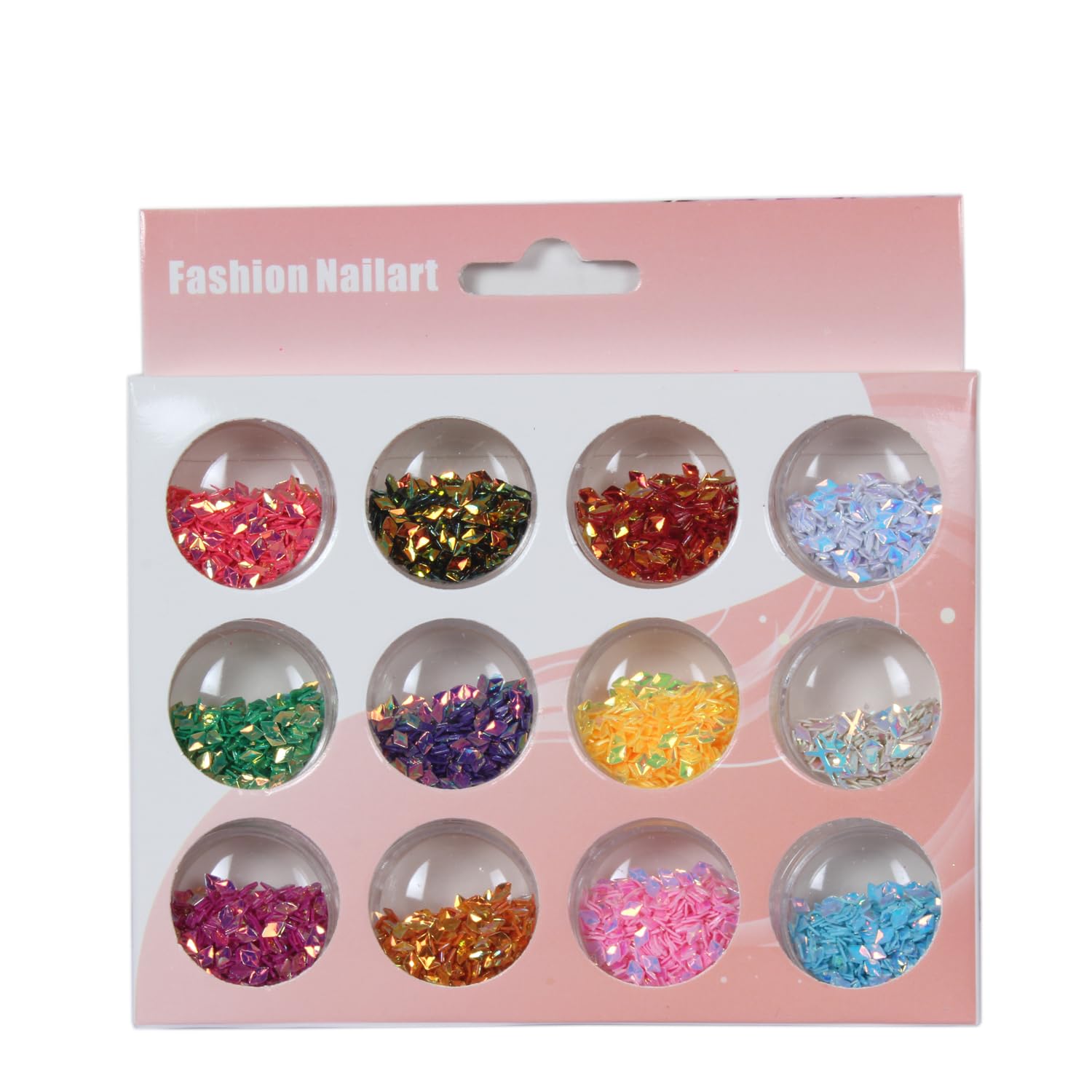 Ritzkart 12 Box Nail Art Glitter Makeup Cosmetic Paillette Colorful Ultra-Thin Tips Iridescent Mixed Sizes Diomond Pattern Flakes Multicolor-image-32