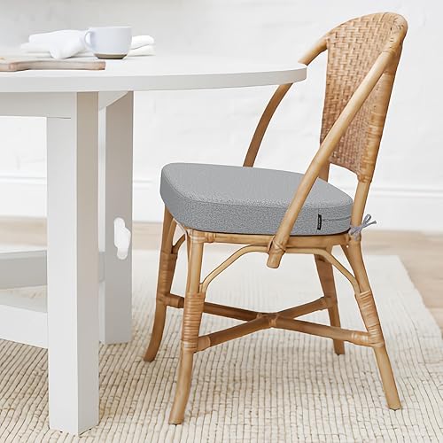 Miniatura 5 de idee-home Juego de 4 cojines para sillas de comedor de 2.5 pulgadas de grosor, cojines para sillas de cocina, almohadillas para sillas de espuma