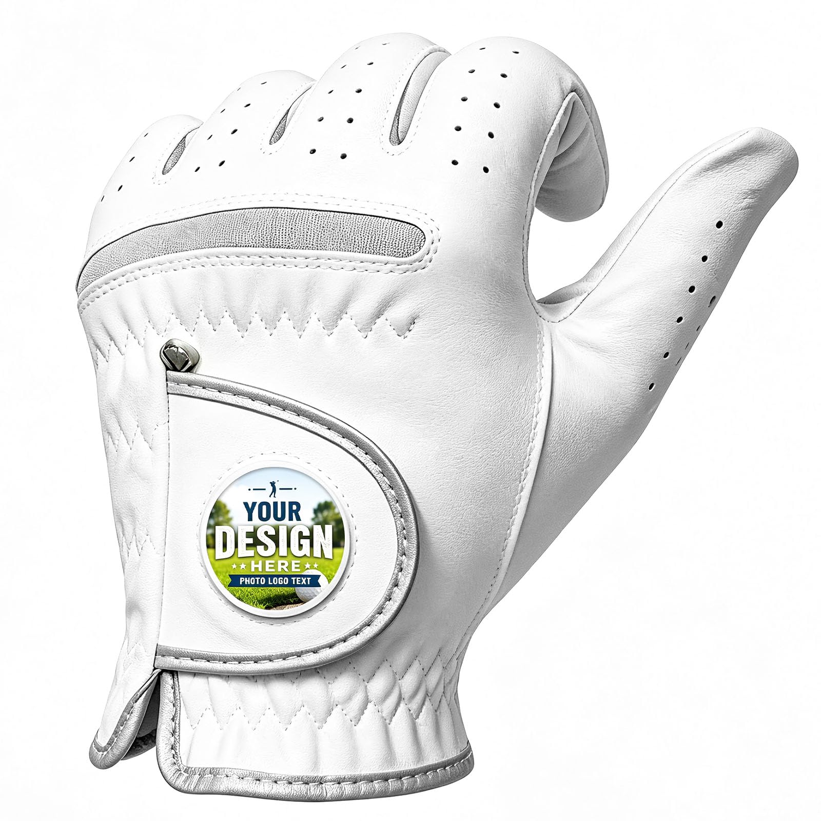 ROSEEKA Customised Golf Gloves ‑ Personalised Golf Gloves with Logo or Photo, Ideal for Golf Tours & Daily Play, Golf Gift for Golfer, Dad, Husband, Boyfriend, Golf Coach, Unisex