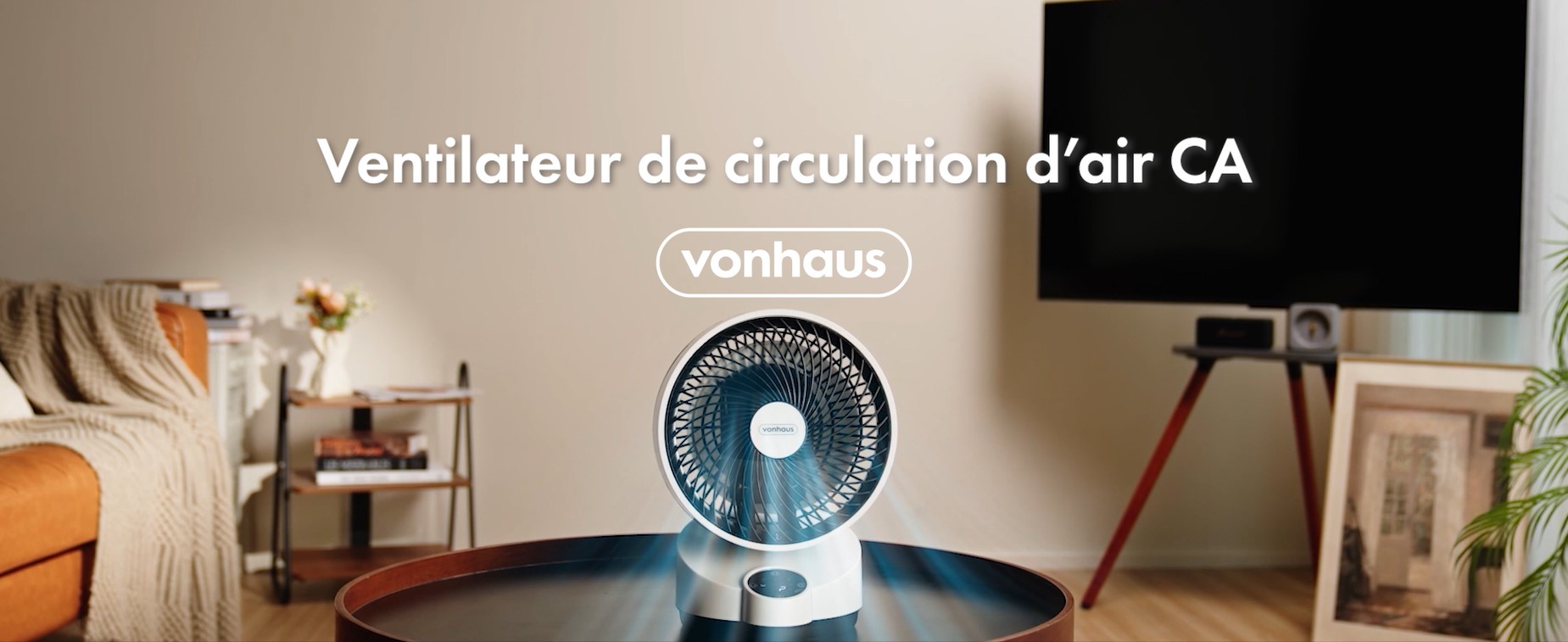 VonHaus Ventilateur tour silencieux avec télécommande 87 cm Blanc, Ventilateur Colonne Oscillation à 70 °, Ventilateur avec Mode Nuit, 3 Vitesses de Brise – Pour Chambre, Pièces Familiales