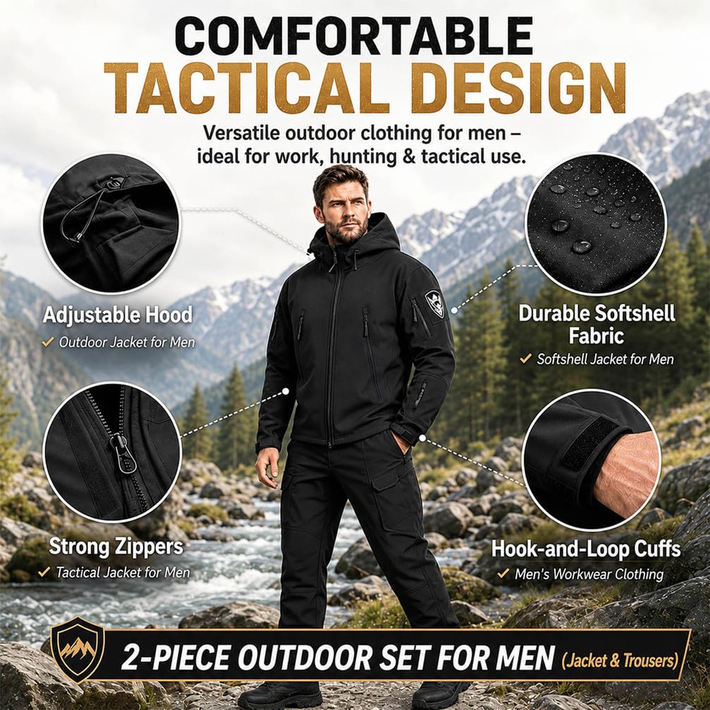 Traje Táctico Militar De Combate y Caza para Hombres, Conjunto De Entrenamiento con Chaqueta Militar, Equipamiento De Camuflaje