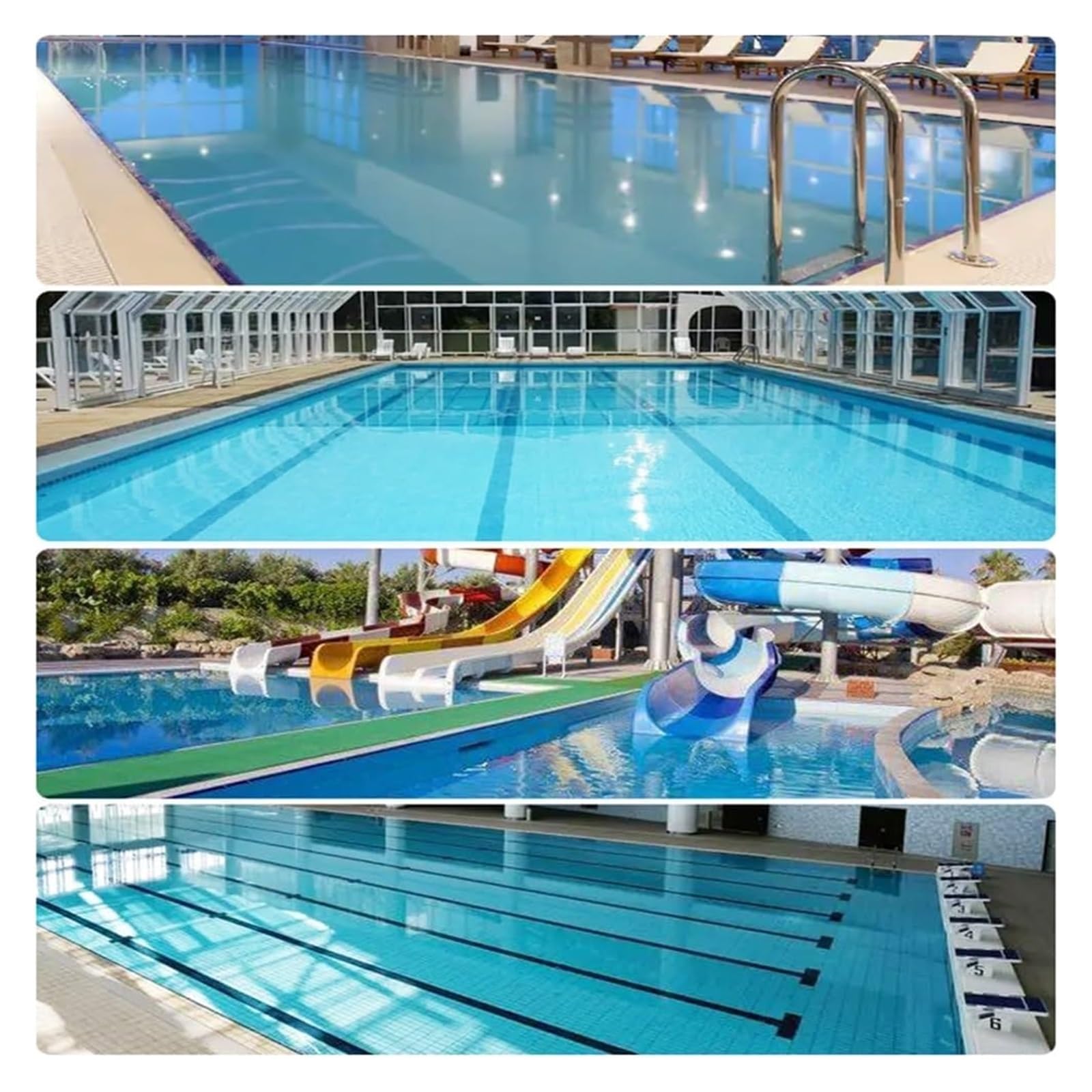 Sport-Thieme - Corda di separazione per piscine, guinzagli di sicurezza a forma esagonale, linea di separazione per estremità piatta della piscina, linee di separazione, galleggianti per interni e dr