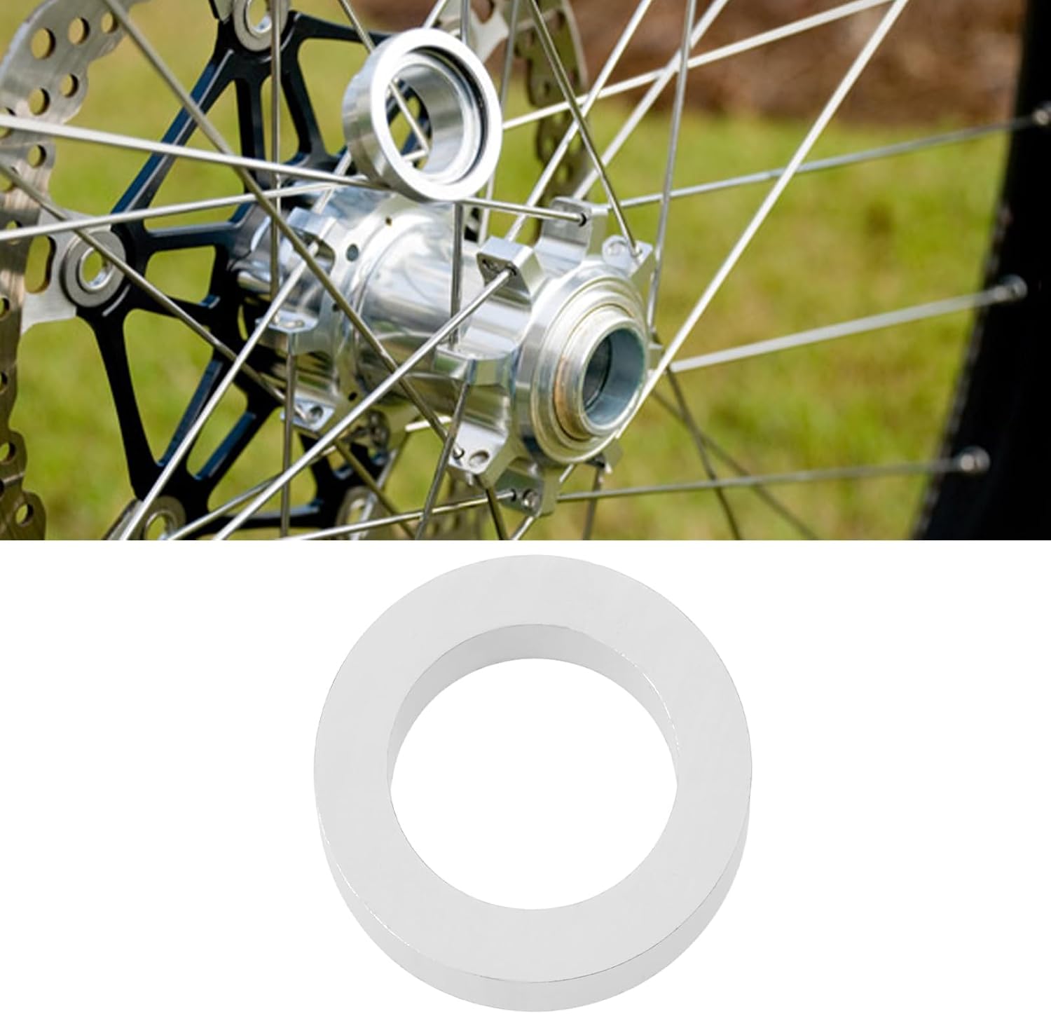 10 Pcs Bicycle Frame Wheel Hub Spacer Gasket Aluminum Alloy for 10mm Axle Diameter Bicycle Wheel Set