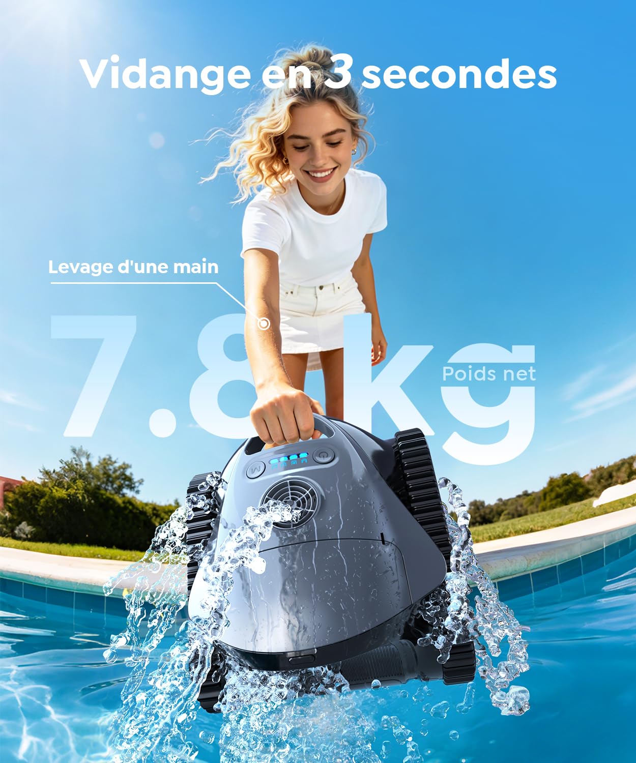 C1 Robot Piscine Fond et Parois (2026 Nouv)