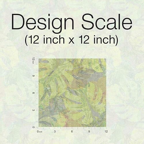 Miniatura 9 de RoomMates RMK11764RL Jungle Leaf Canopy - Papel tapiz autoadhesivo amarillo y verde