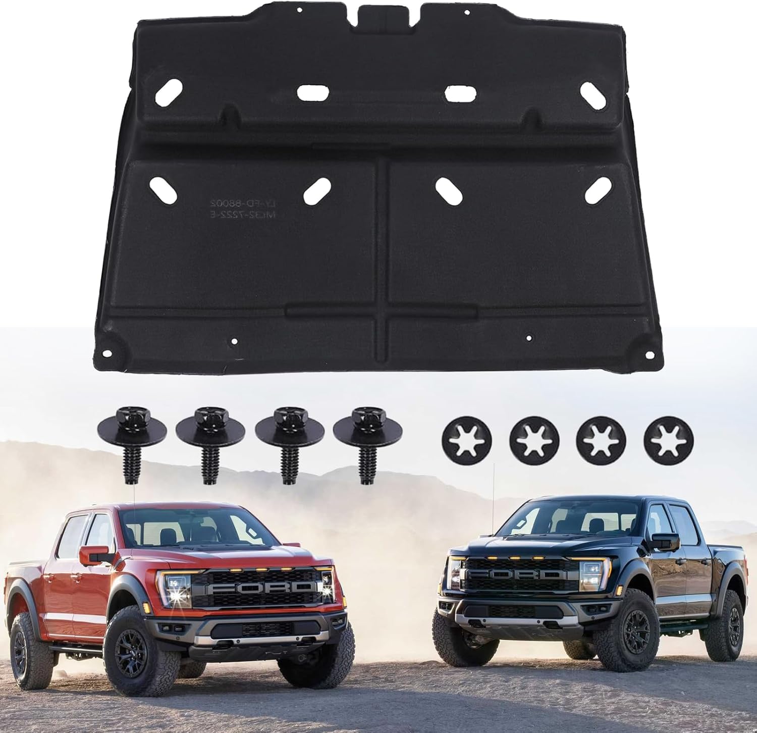 ML3Z-7222-D Engine Splash Shield Guard Compatible with Ford F150 F-150 2015 2016 2017 2018 2019 2020 2021 2022 2023 2024 Splash Guard