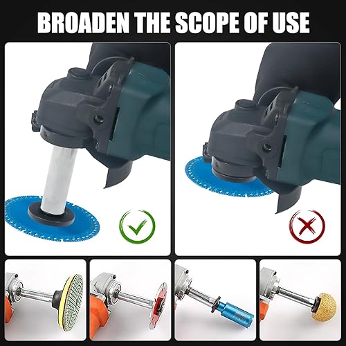 Miniatura 5 de 12 piezas de kit de accesorios para amoladora angular con tuercas de brida, varilla de conexión de eje extendido para amoladora angular con rosca de