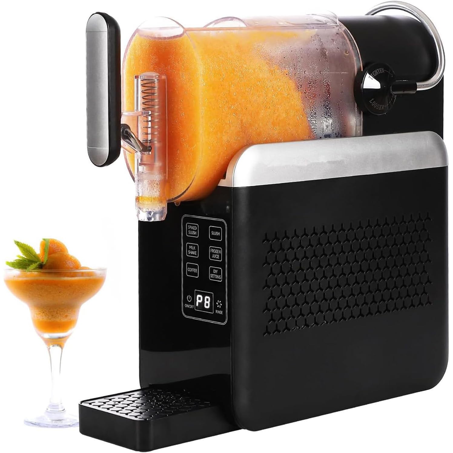Eiwitany Electric Ice-Free Slushie Maker, Auto-Clean Function, Makes Quick Frozen Beverages in 5-10 Minutes for Household, Black