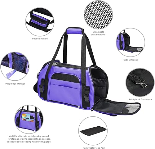Miniatura 5 de JESPET Transportín de Lados Suaves para Mascotas para Perros Pequeños, Gatos, Cachorros, Transportadores de Gatos y Perros Aprobados por Aerolíneas,