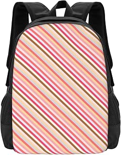 Modern Diagonal Muted Candy Stripe Neck Packable Backpack 20l Lightweight, Foldable Travel Daypack - Hiking & Shopping Backpack For Men Women