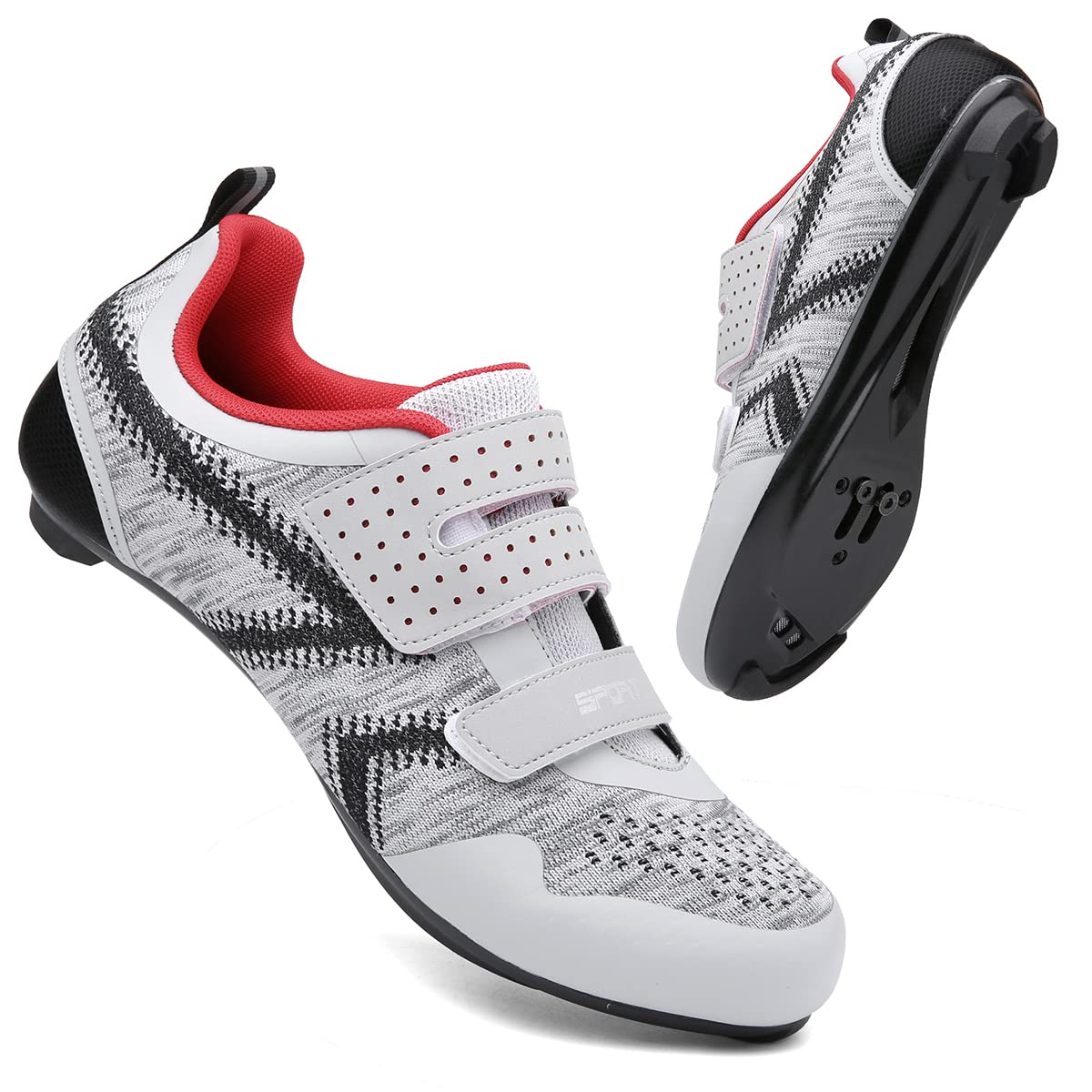 ULTIANT Chaussures de Cyclisme pour Femmes et Hommes, compatibles avec Les Chaussures de Cyclisme d'intérieur Peloton, Chaussures de vélo de Course équipées de Cales Look SPD SL Delta