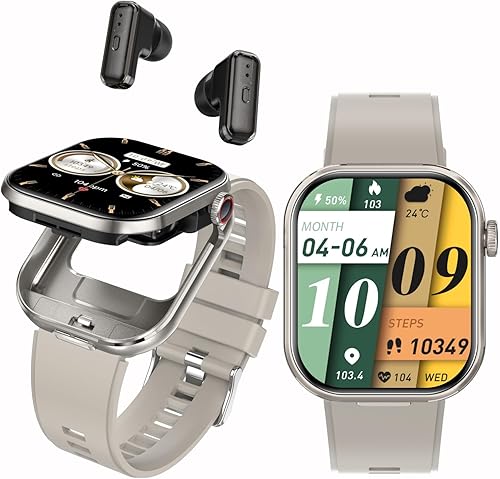 Miniatura 9 de Reloj inteligente Desong con auriculares, pantalla HD de 2.02", reloj de fitness, responder/realizar llamadas, reloj inteligente 2 en 1