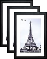 Vista 83 de VCK 8x10 Picture Frames - Black, Wide Border Solid Wood Frame, Display Photo in Horizontal and Vertical, for Home, Office, Gallery, Woodgrain