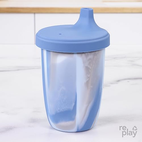 Miniatura 8 de Re-Play Sustainables - Vaso de silicona para niños pequeños, 8 onzas, fabricado con silicona platino de grado médico, nube