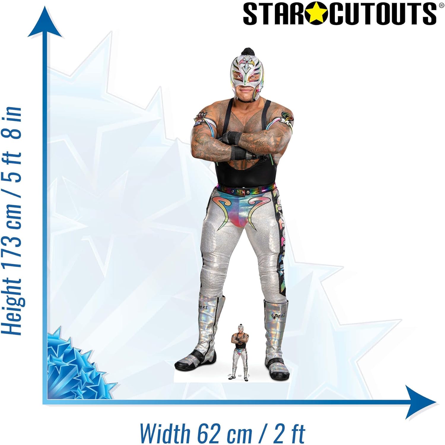 Star Cutouts SC4430 Rey Mysterio Silver Cardboard Cut Out Height 173cm