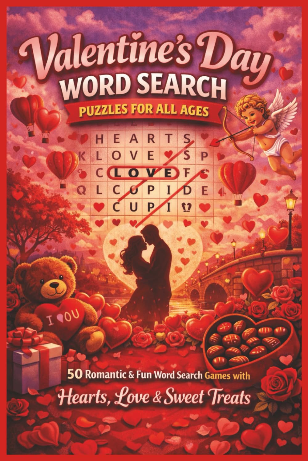 Valentine’s Day Word Search Puzzles for All Ages: 50 Romantic & Fun Word Search Games with Hearts, Love & Sweet Treats (Word search books collection)
