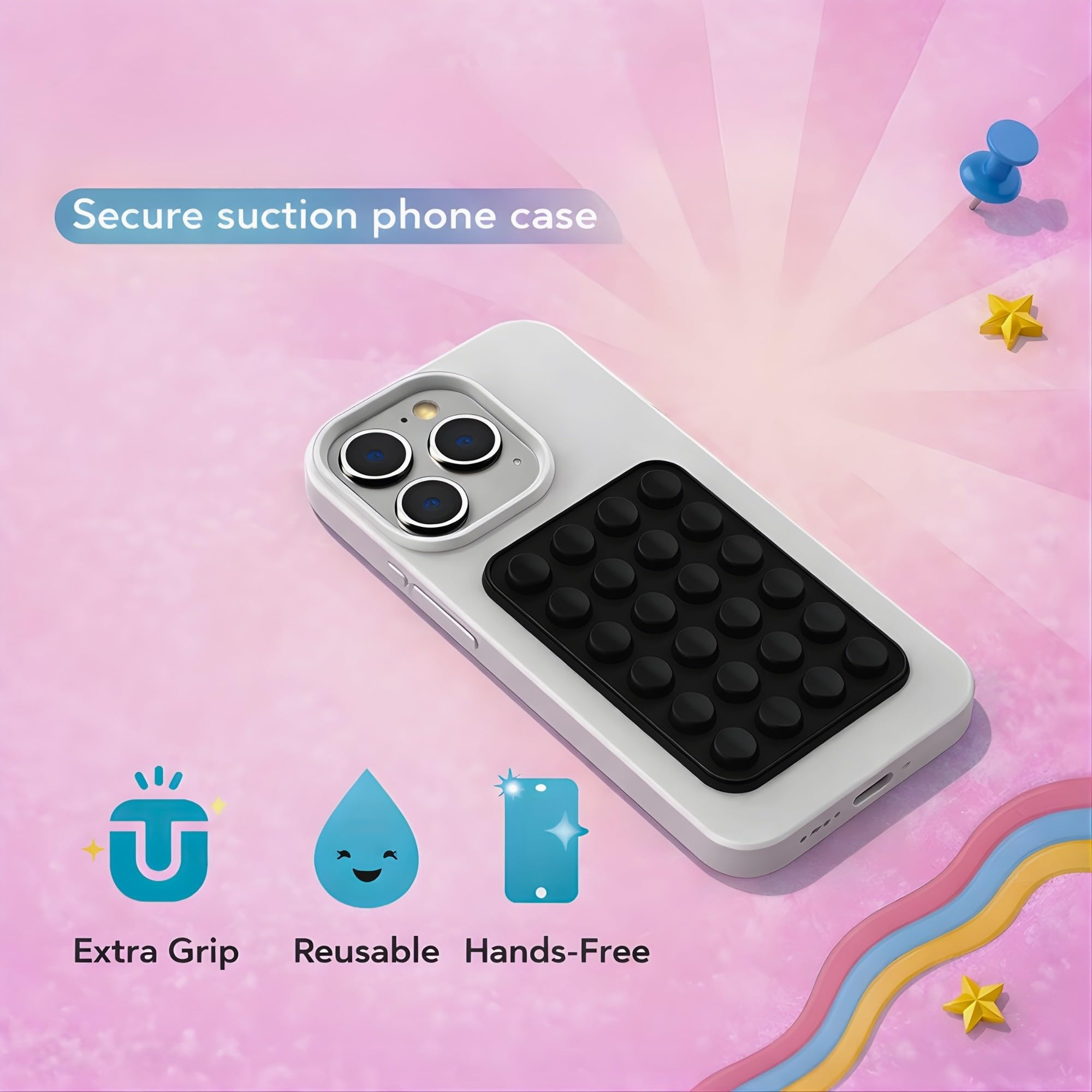 Amazon.com: Suction Phone Case Mount, Phone Sticky Grip for iPhone and Android, Adhesive Phone Accessory, Hands-Free Mirror Shower Phone Holder for Videos and Selfies (Black) : Cell Phones & Accessories Amazon.com: Suction Phone Case Mount, Phone Sticky Grip for iPhone and Android, Adhesive Phone Accessory, Hands-Free Mirror Shower Phone Holder for Videos and Selfies (Black) : Cell Phones & Accessories