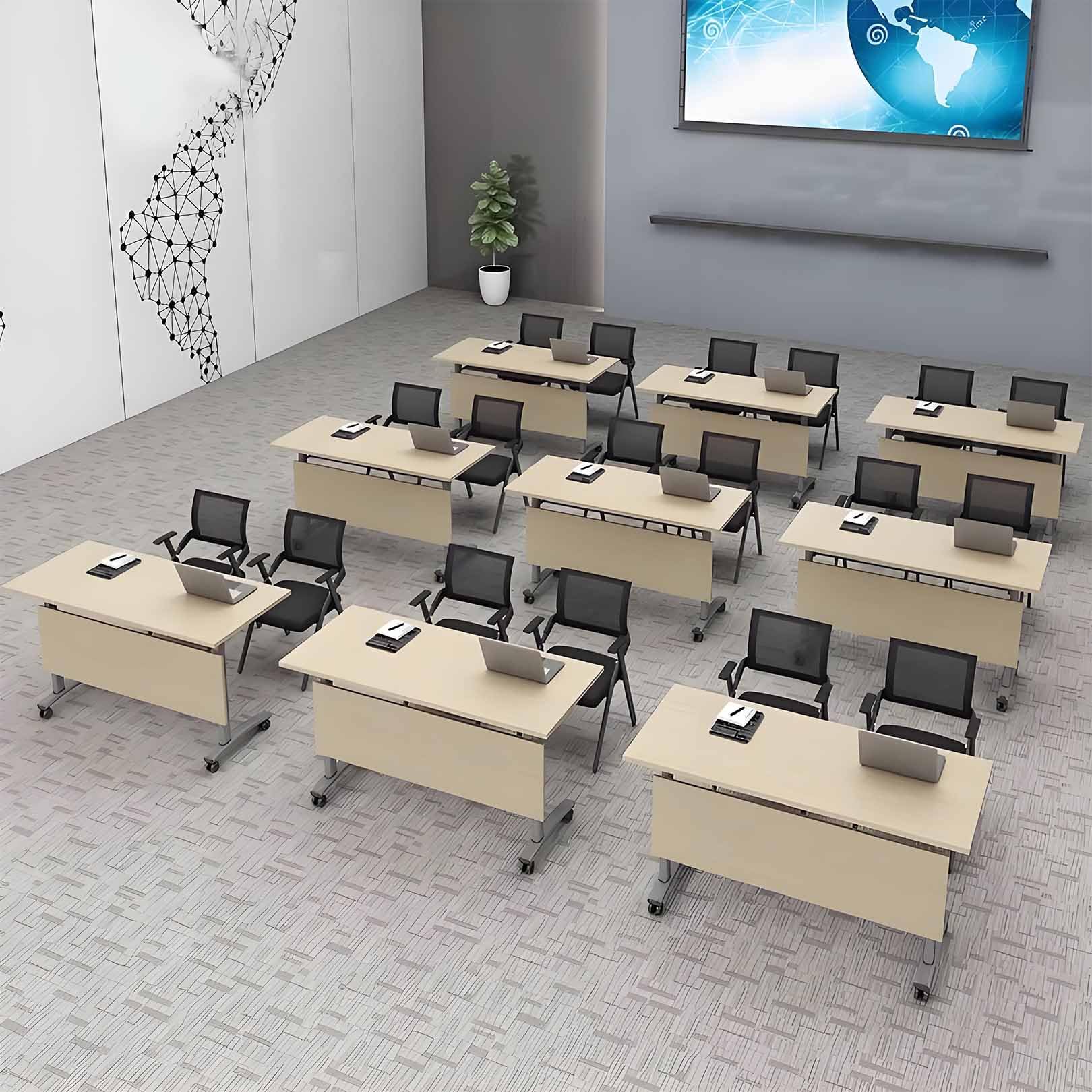 Przenośne składane biurko z kółkami, solidny stół konferencyjny do klasy biurowej i studia QuickConnect stół konferencyjny na seminaria i wydarzenia