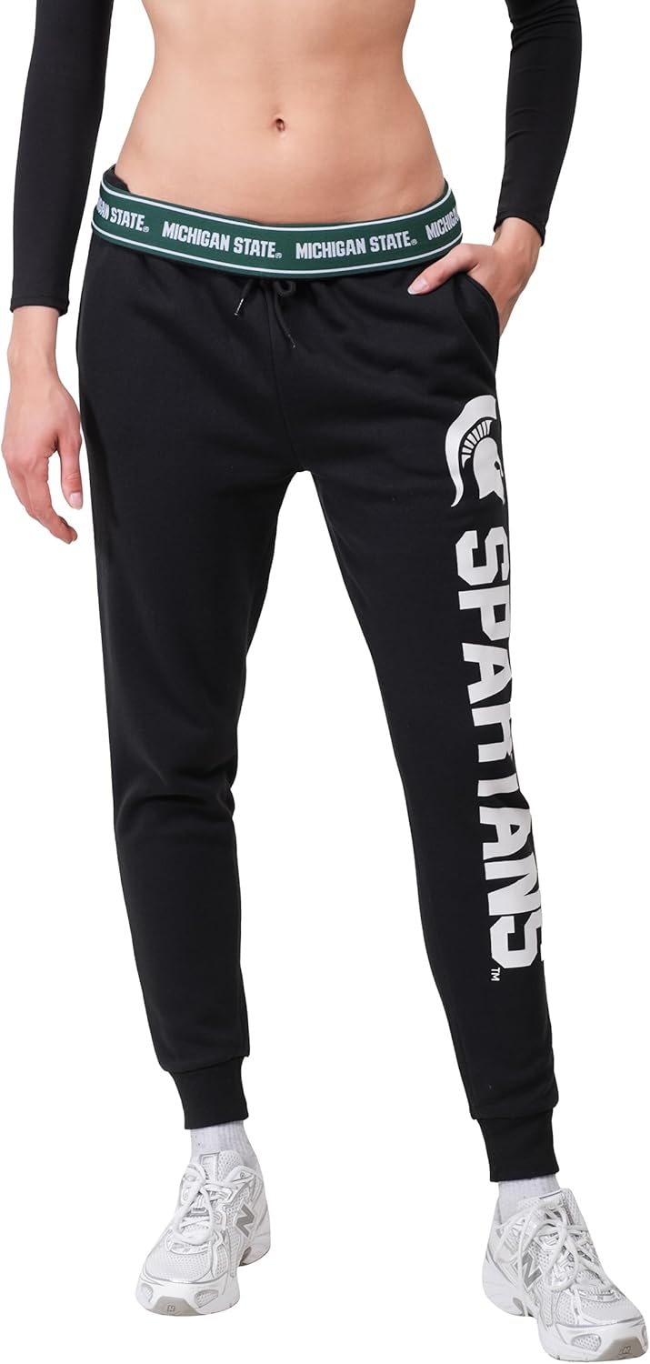 Ultra Game Women's NCAA Official Super Soft Gameday Jogger Lounge Sweatpants