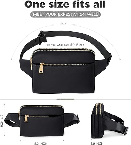 Miniatura 6 de Riñonera para mujeres y hombres, riñonera para niñas, niños, adolescentes con múltiples bolsillos, bolsos casuales de cadera para viajes,