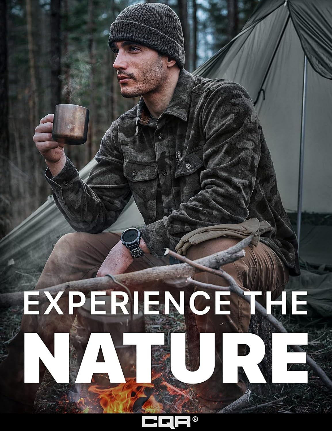 CQR Men's Long Sleeve Heavyweight Fleece Shirts, Plaid Button Up Shirt, Warm Outdoor Casual Shirt with Pockets - Image 5