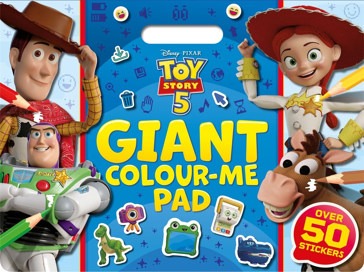 Disney Pixar Toy Story 5: Giant Colour Me Pad: Carry-along colouring for on-the-go fun!