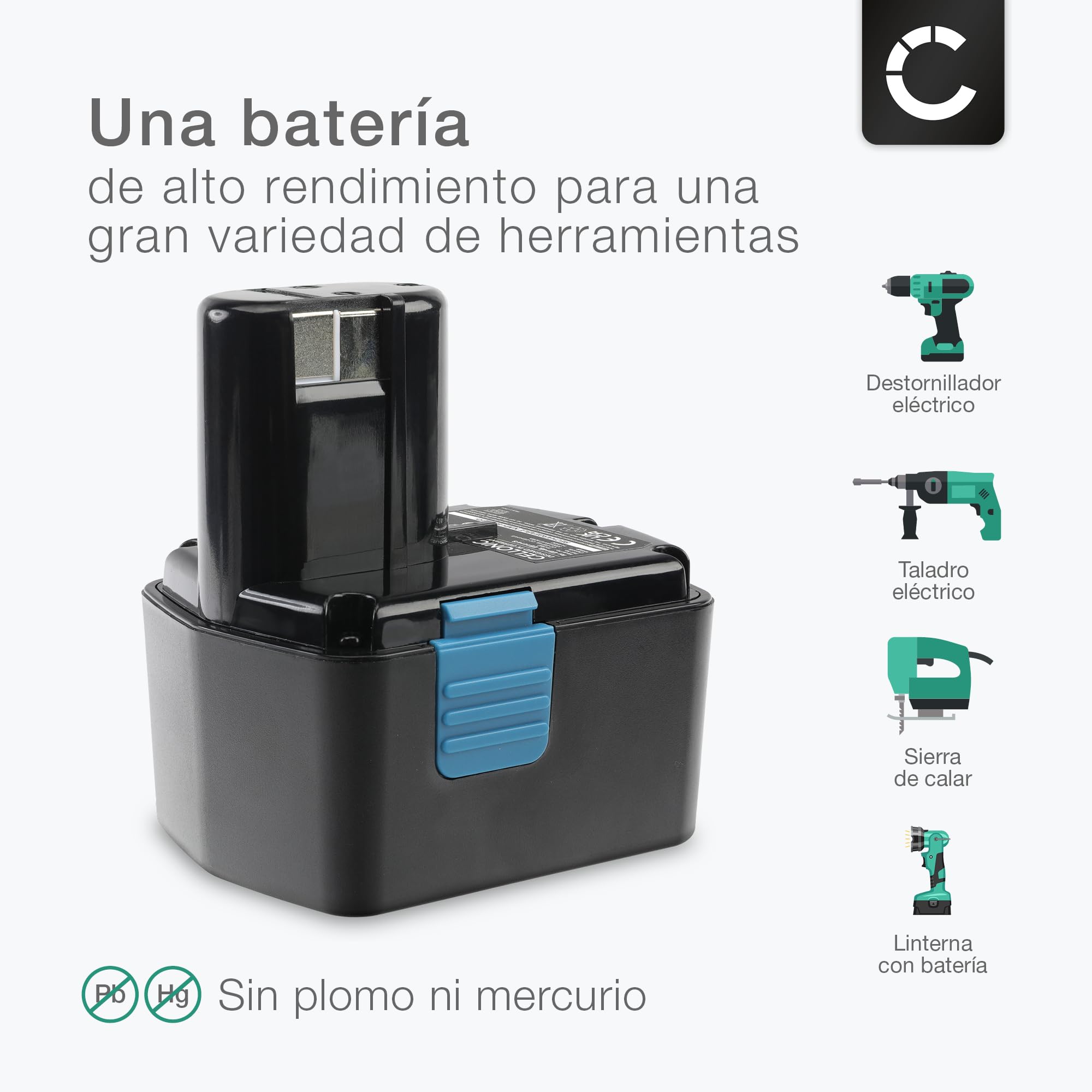 CELLONIC 1x Batería Compatible con Hitachi 315128, 315130, 324367 | 1x, (3300mAh-14.4V-NiMH), Herramienta Batería, para Hitachi 319104, 319933, 315129, UB 18DL, DH 14DL, UB 18D, DS 14DMR, C-2