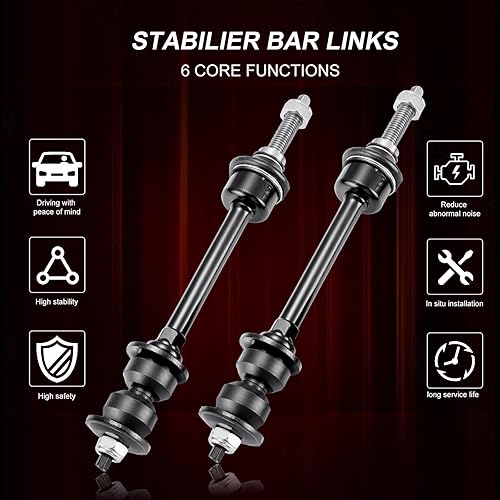 Miniatura 4 de TCHENPART - Varillas de la barra estabilizadora delantera para Ram 1500 4WD 2006-2012, Ram 1500 2012-2018 y Ram 1500 Classic 2019-2021 (K80894)