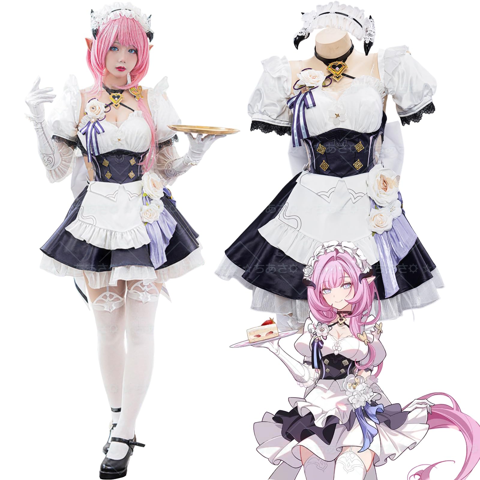 Amazon.co.jp: [CHIASA] 崩壊3rd エリシア Elysia コスプレ 衣装 