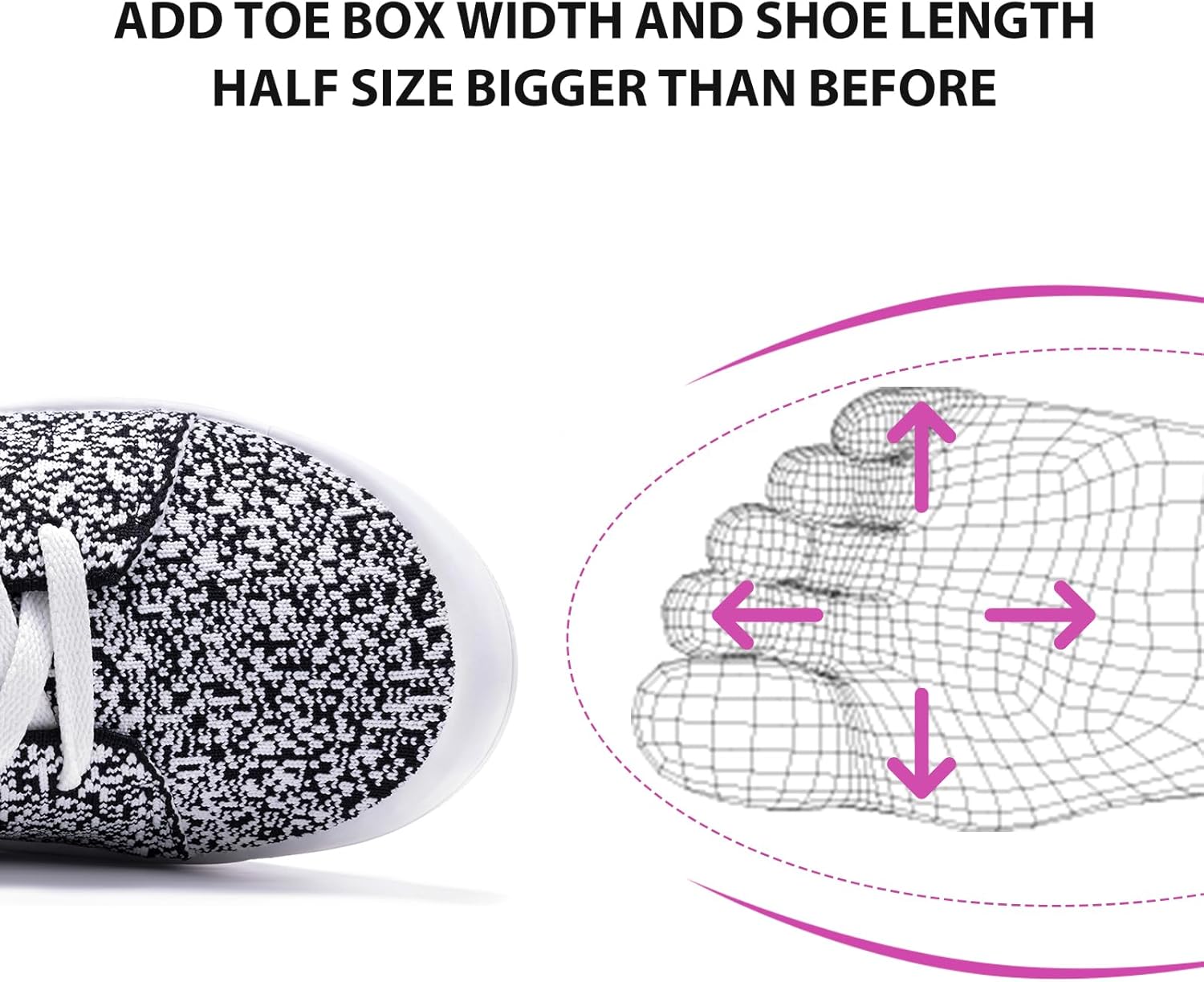 Women’s Low top Pull On Arch Support Loafer, Soft Comfort Casual Barefoot Walking Shoes,Breathable Stretchy Mesh Lightweight Non-Slip Fashion Sneakers - Image 4