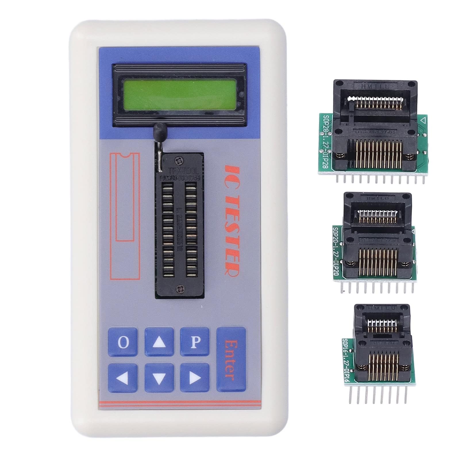 TSH‑06F Misuratore di Circuiti Integrati IC Tester Misuratore di Transistor Tester di Manutenzione Multifunzionale con Modalità AUTO 5V 3.3V Rilevatore di Microelettronica(Con terminale)