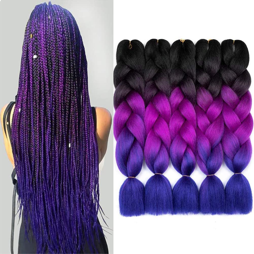 Ombre Braiding Hair 5 Packs Kanekalon Braiding Hair  display picture 1
