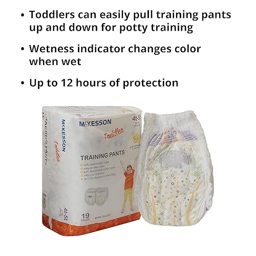 Miniatura 4 de McKesson Pantalones de entrenamiento para niños, talla 4T a 5T (más de 37 libras), 19 unidades, 1 paquete