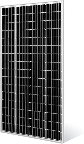 SUNGOLDPOWER Panel solar monocristalino de 200 W, 24 V, módulo solar de 200 W, célula solar de grado A, negro, SG200WM24