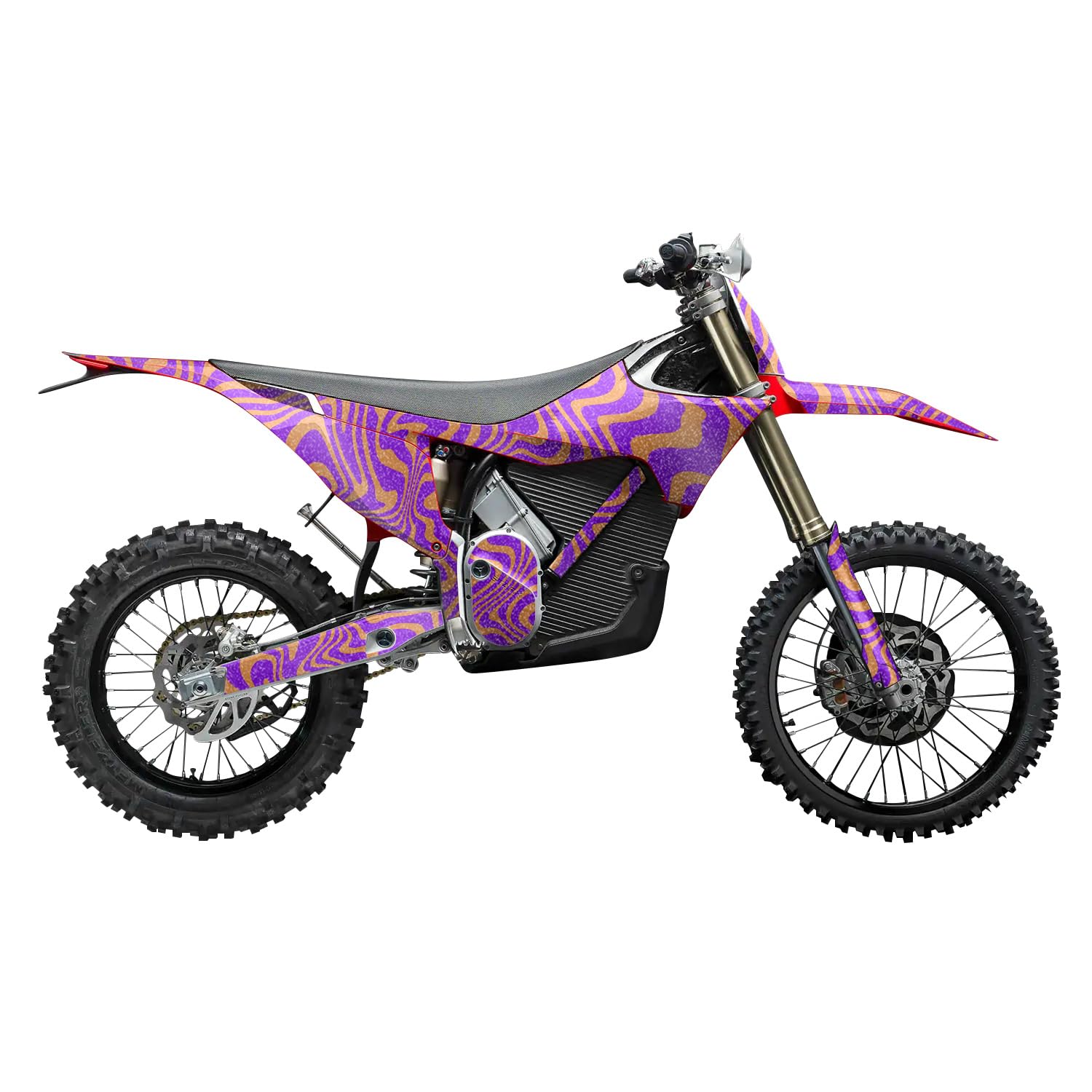 Glossy Glitter Stark Varg MX 2023-2025 Graphics Kit Wrap - Jitter Zebra - Varg MX Skin - Premium 3M Vinyl Protective Wrap Decal Cover - Easy to Apply | Crafted in The USA by MightySkins