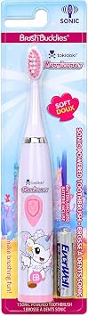 Brush Buddies Tokidoki Mermicorno Battery Powered Sonic Electric Kids Toothbrush Soft Bristles Rounded Head Children Girls Boys Gentle Cleaning Easy Grip Handle Plaque Removal Oral Care Ages 3+
