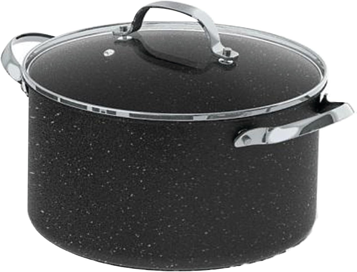 Starfrit The Rock 5.7L (6Qt) Non-Stick Stockpot - Durable Forged Aluminum - Oven Safe - PFOA Free - Easy to Clean - Black