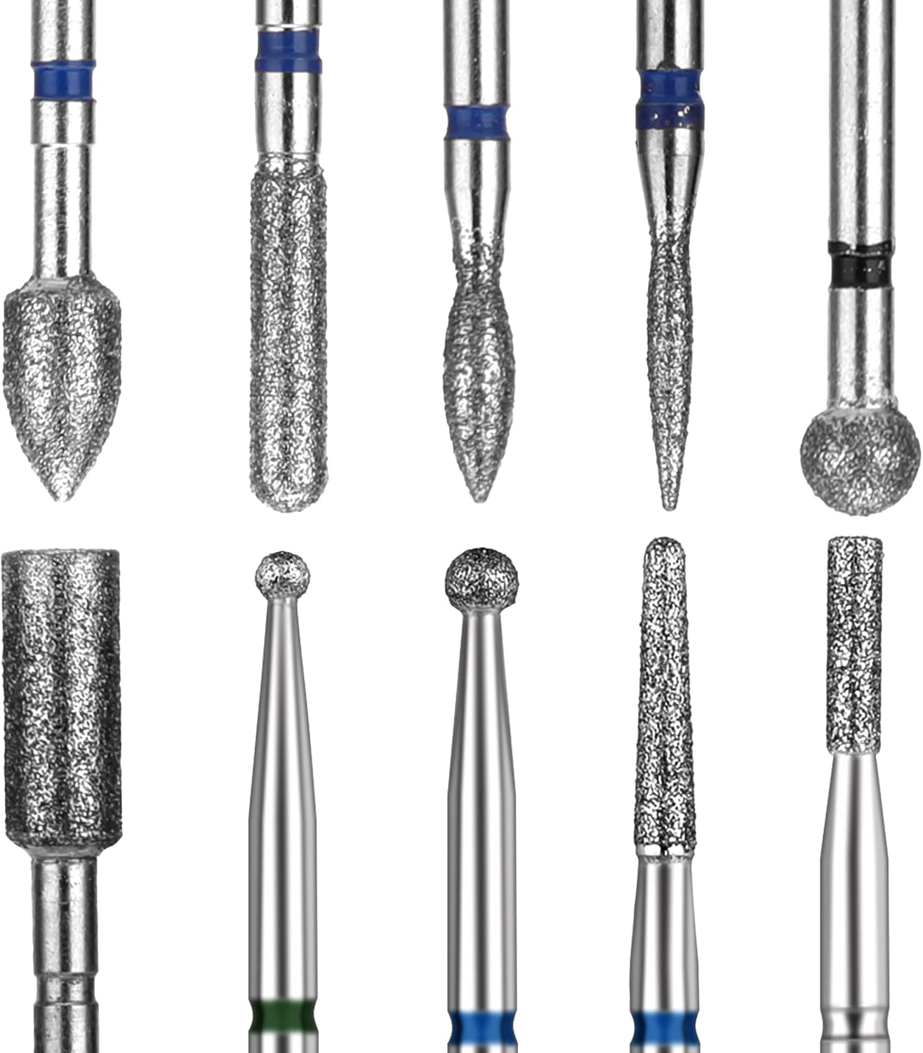 10 stuks nagelboren set, professionele nagels roterende bramen diamant bits nagelriemboor remover bits kit voor thuis salon acryl gel nagel tech manicure pedicure (stijl 2) 10 stuks nagelboren set, professionele nagels roterende bramen diamant bits nagelriemboor remover bits kit voor thuis salon acryl gel nagel tech manicure pedicure (stijl 2)