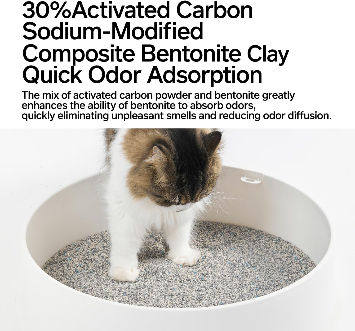 pidan Bentonite Cat Litter - Premium Sodium-Based Natural Bentonite, Clumping, Dust-Free, 3in1 formula with Activated Carbon for Odour Control, Unscented, Vacuum Packing (6kg × 2bags) 6 71t1D
